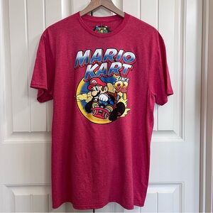Super Mario Mens Mario Kart Since 92 Short Sleeve Tee in Red, Size L